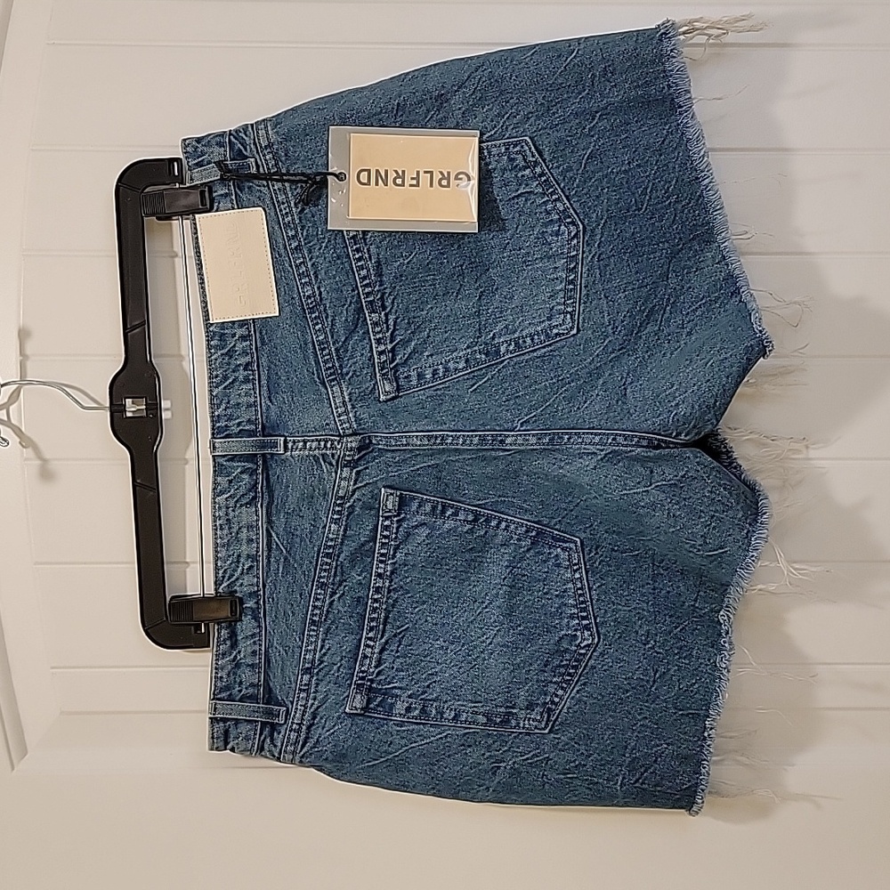 GRLFND Helena High Rise Cut Off Blue Denim Shorts Size 31 NWT - Picture 6 of 9